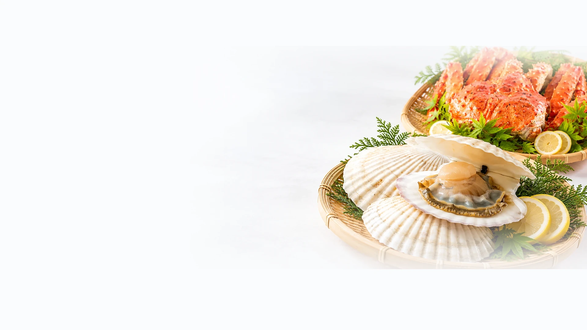 Hokkaido red king crab and Okhotsk scallop